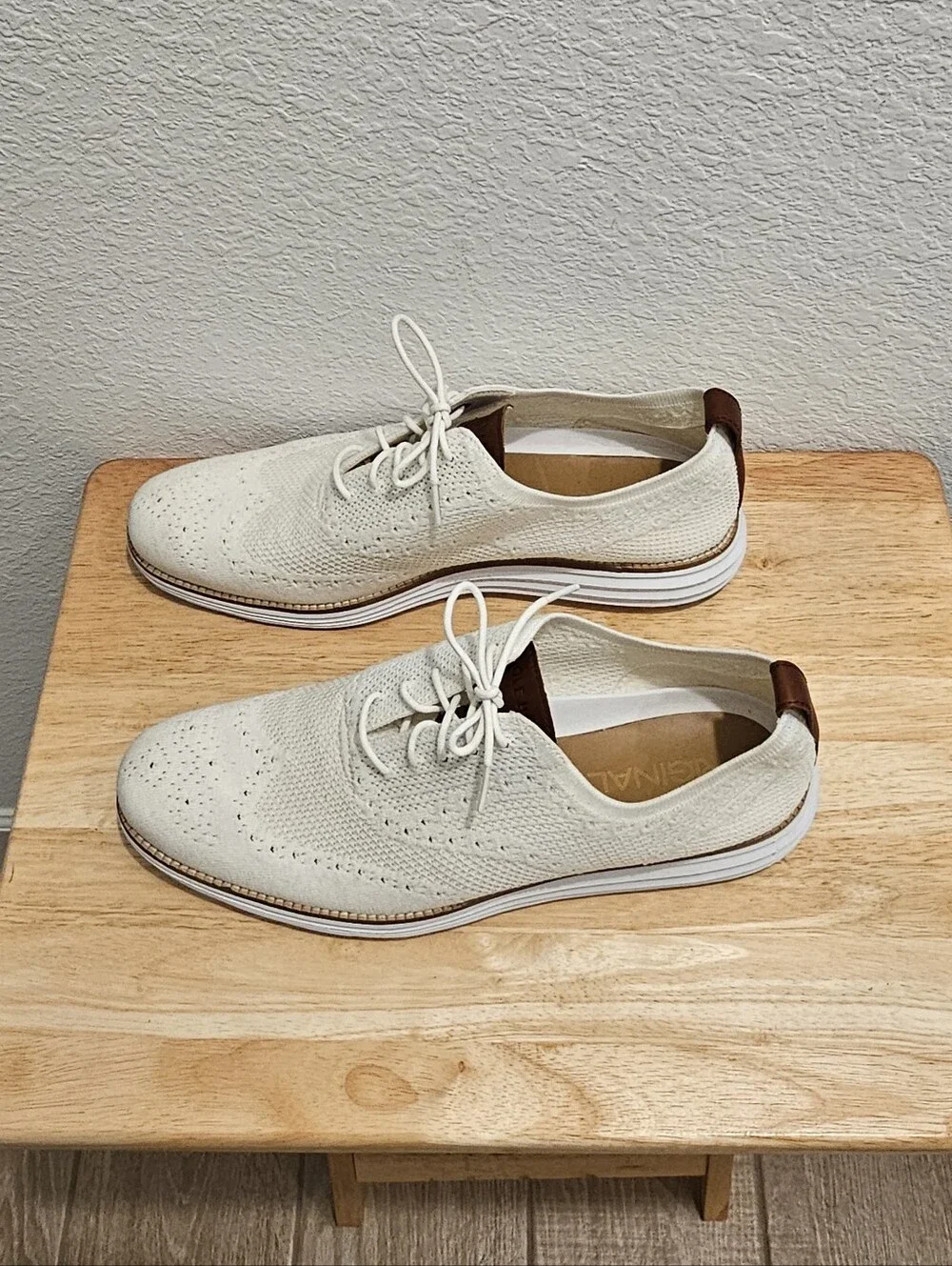 Cole Haan ØriginalGrand Stitchlite Wingtip Oxfords White Size 12M